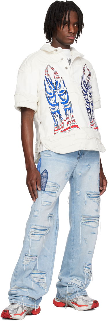 Polo tričko Who Decides War Who Decides War Winged Glory Polo Biela | 1110250019SS25, 3