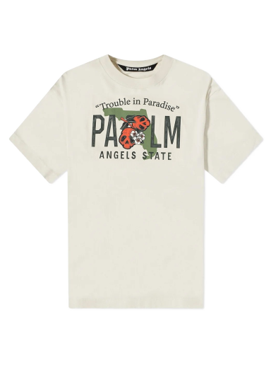 Tričko Palm Angels East Coast Vintage Tee Béžová | PMAA072S23JER0040110