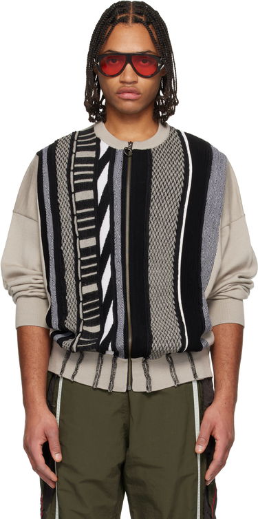 Sveter Martine Rose Martine Rose Multi Stripe Zip Up Crew Sweater Rôznofarebný | 979YA09714, 0