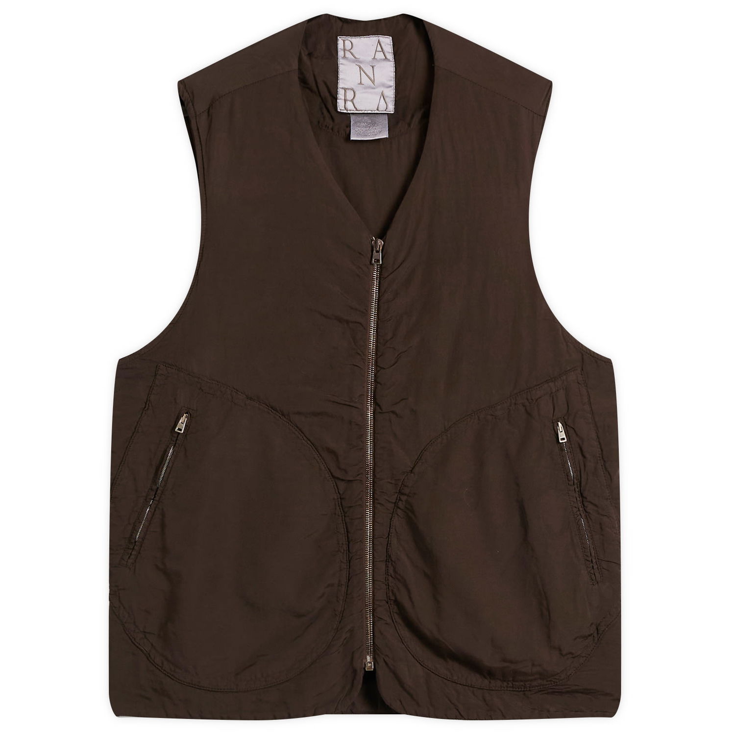 Vesta Ranra Ranra Mill Viscose Cotton Vest, Size Large Hnedá | AMFW25VE01589-C701, 0