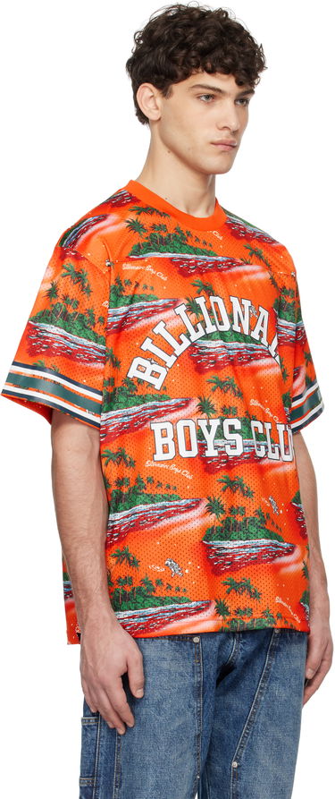 Dres BILLIONAIRE BOYS CLUB Tropical Island Print Football T-shirt Oranžová | B24466, 1