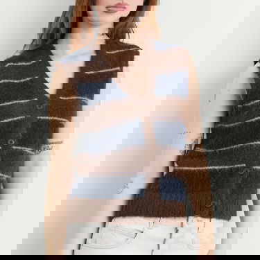 Vesta Samsoe Samsoe Sajeanne Hairy Knit Vest Top Rôznofarebný | F25400034-CLR002397, 5