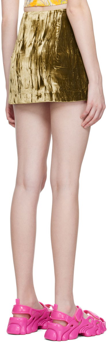 Sukňa Collina Strada Collina Strada Flower Cutout Velvet Miniskirt Zelené | XX7117 CRUSHED VELVET, 2