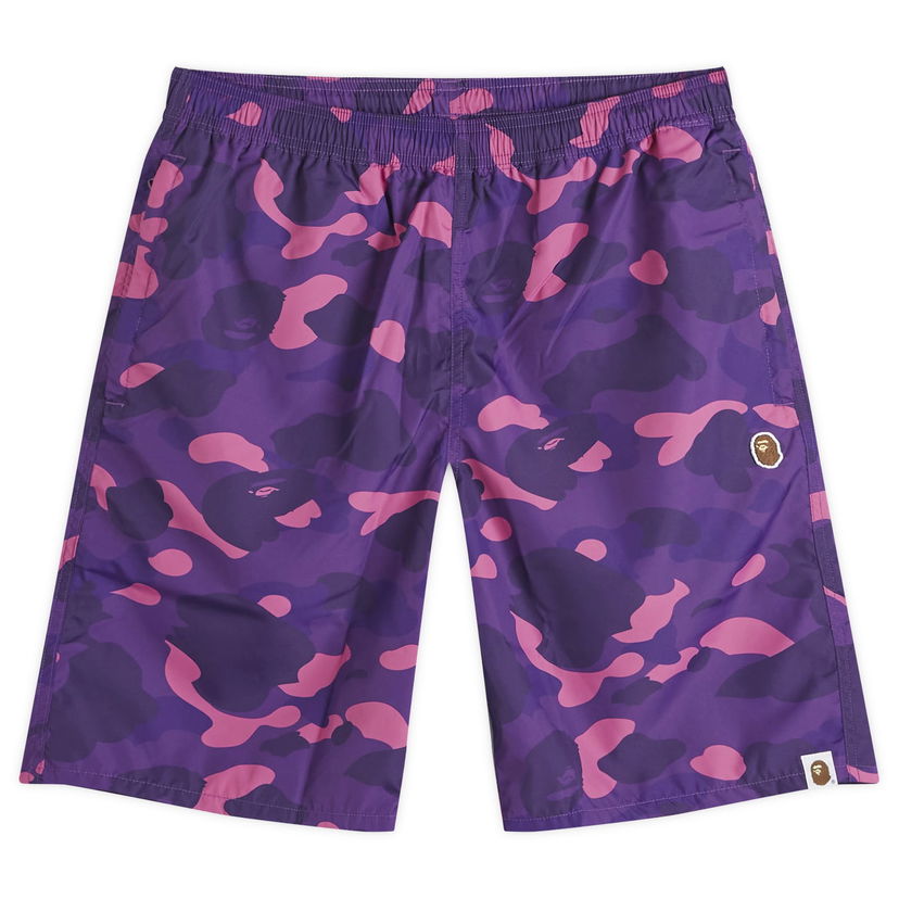 Šortky BAPE A Bathing Ape Colour Camo One Point Beach Short Fialová | 001SPK301006M-PPL