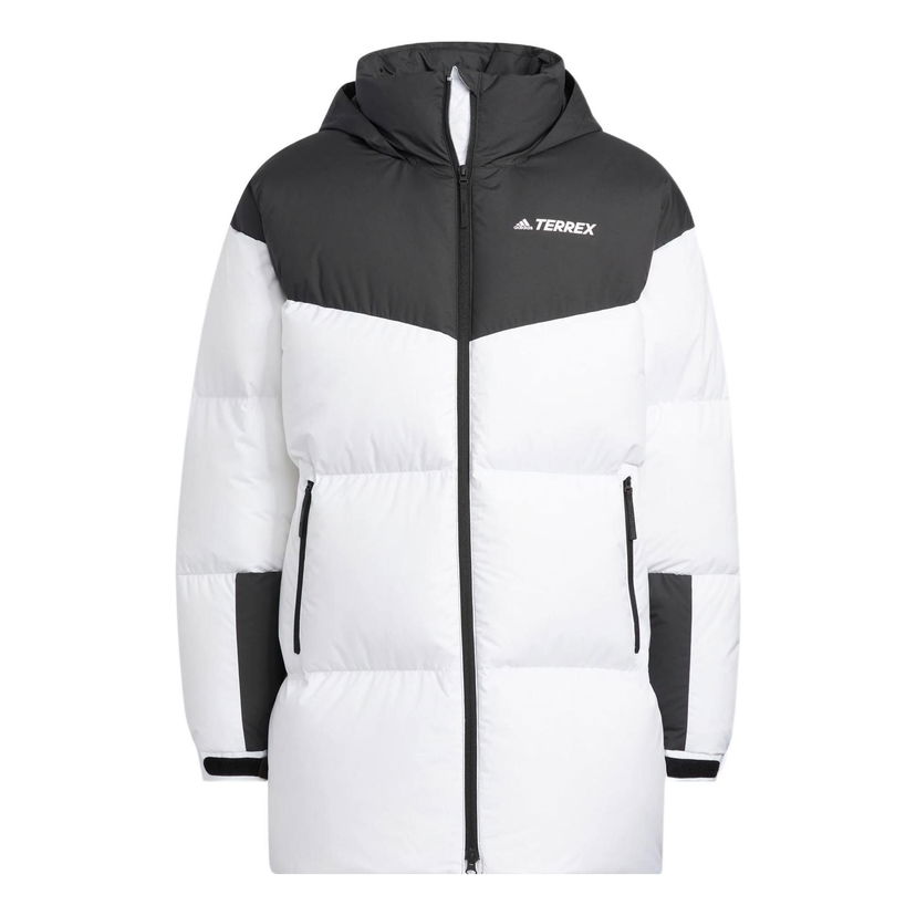 Prešívaná bunda adidas Performance Terrex Long Puffer Jacket Biela | HM9705
