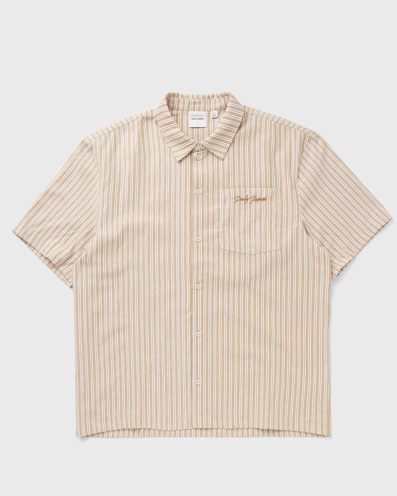 Košeľa DAILY PAPER Striped Short Sleeve Shirt Béžová | 2513097, 1