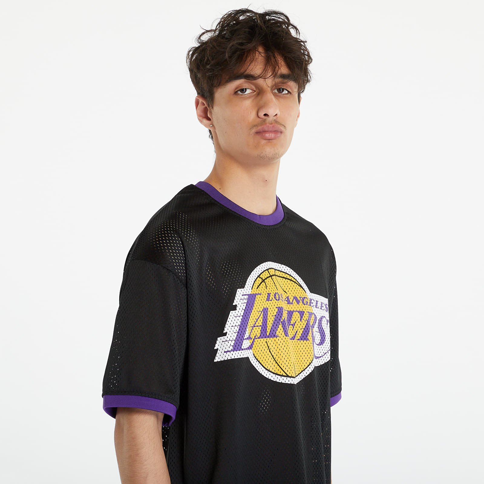 Los Angeles Lakers NBA Team Logo Mesh Oversized T-Shirt