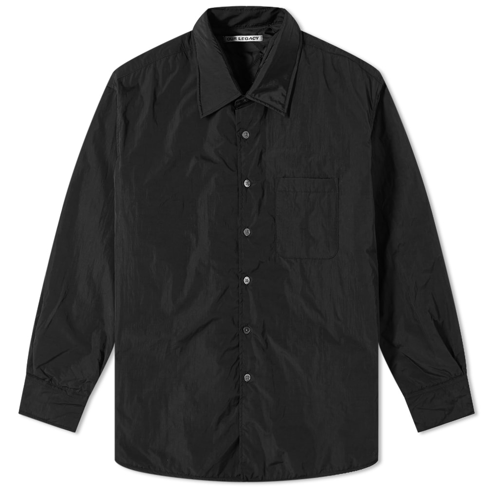 Košeľa OUR LEGACY Tech Borrowed Padded Overshirt Padded Čierna | M4192TP, 0