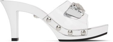 Starostlivosť o obuv Versace Versace Medusa Buckle Transparent Heeled Sandals Metalická | 1014369_1A10007_2T08P, 0