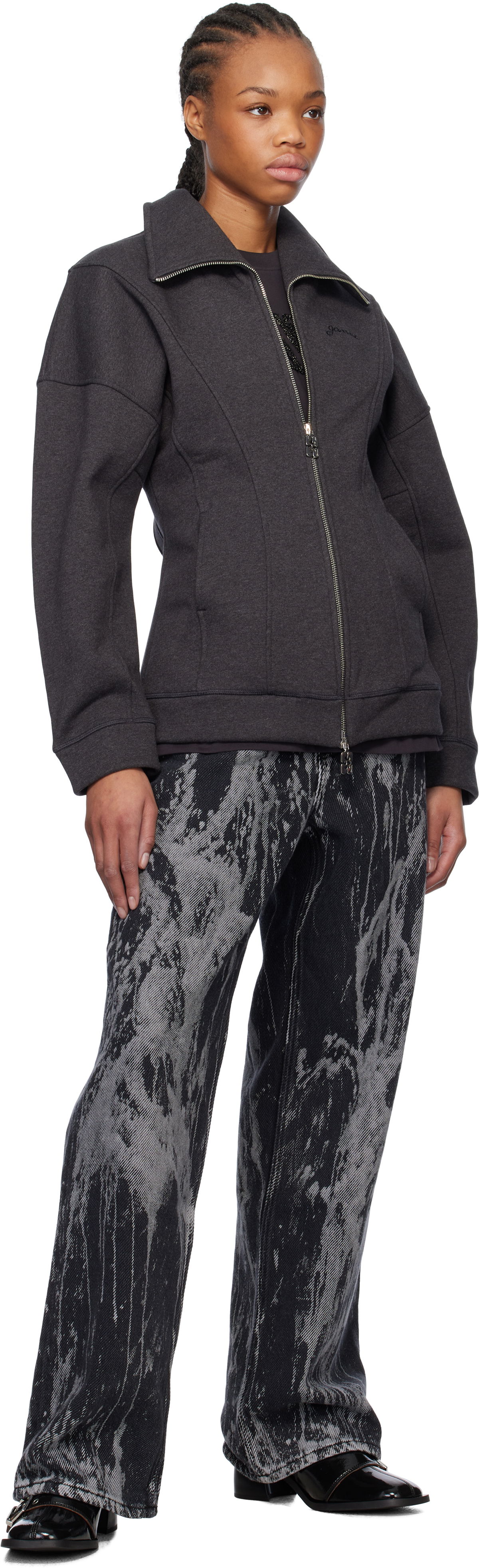 Ganni Heavy Fleece Zip-Up Jacket
