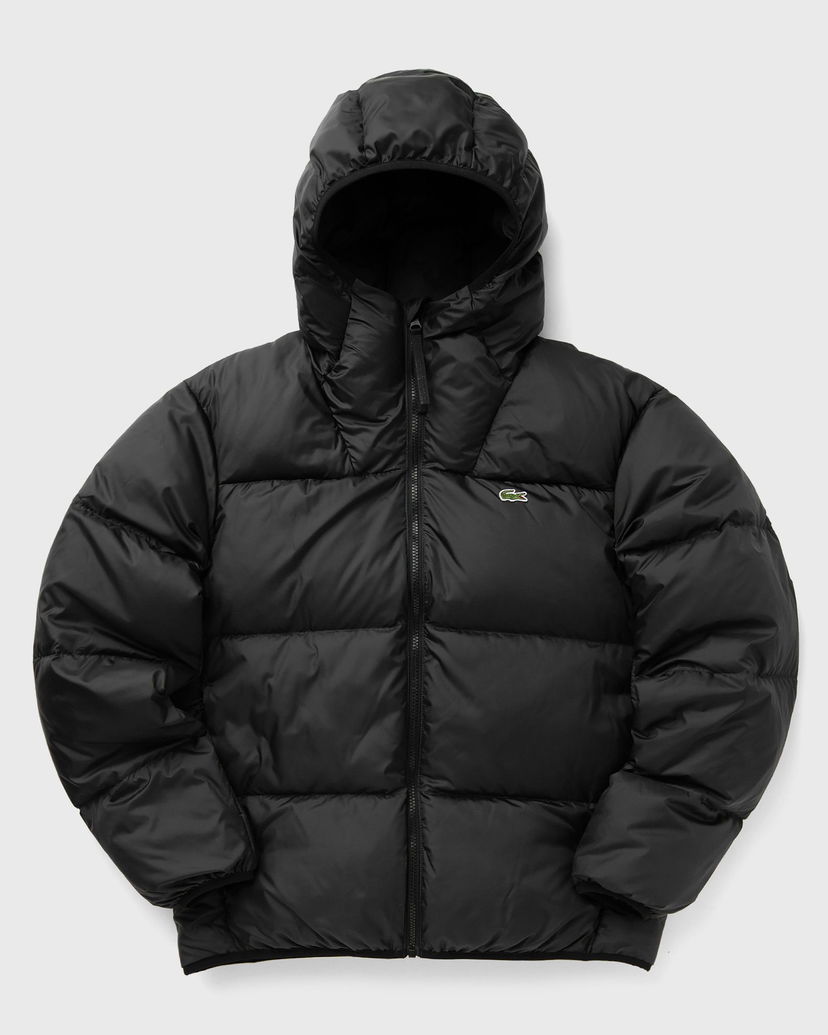 Prešívaná bunda Lacoste Water Repellent Hooded Puffed Čierna | BH2905-031