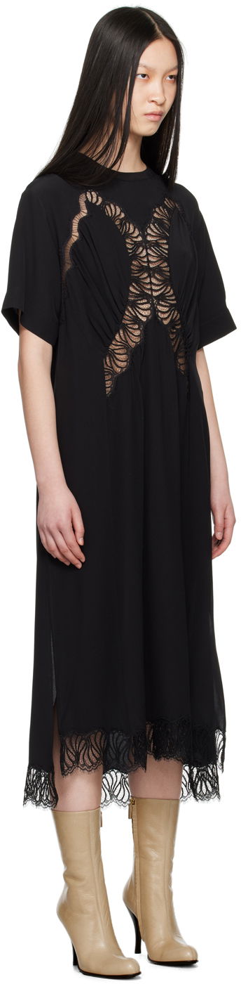 Šaty Stella McCartney Stella McCartney Gathered Lace Maxi Dress Čierna | 6A03983BU216, 1