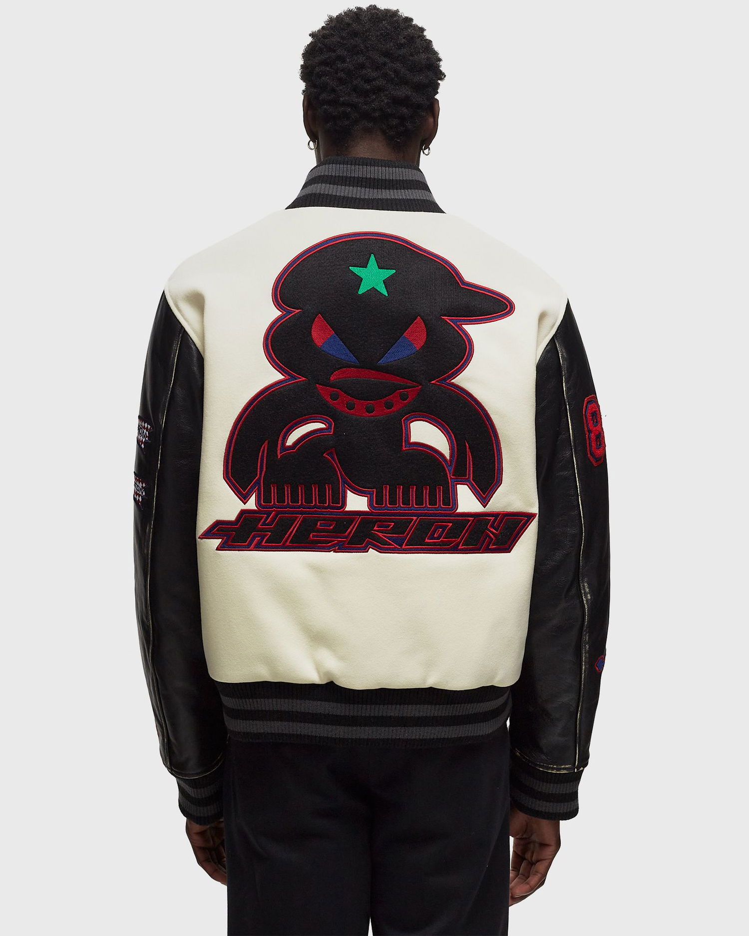Bunda HERON PRESTON Varsity Bomber Jacket Biela | HMEK001F23FAB0010425, 1