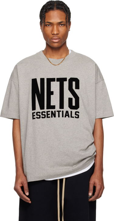 Tričko Fear of God Fear of God ESSENTIALS NBA Nets Short Sleeve T-Shirt Šedá | 125AL244105F, 0