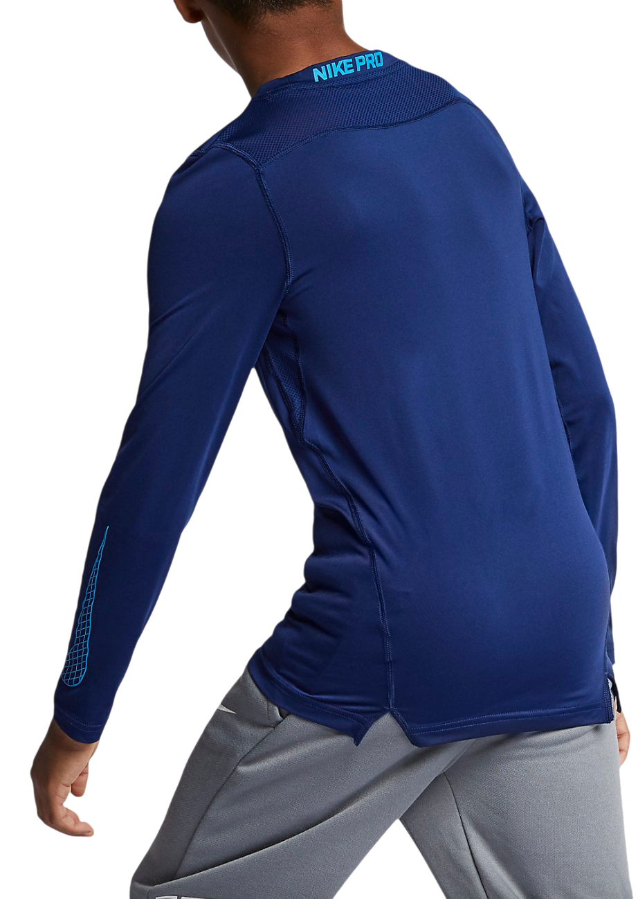 Tričko Nike Nike Pro Compression Long Sleeve Shirt Kids Modrá | 858232-478, 1
