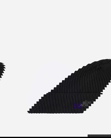 Kulicha Needles Embroidered Logo Ribbed Beanie Čierna | NS064 D, 1