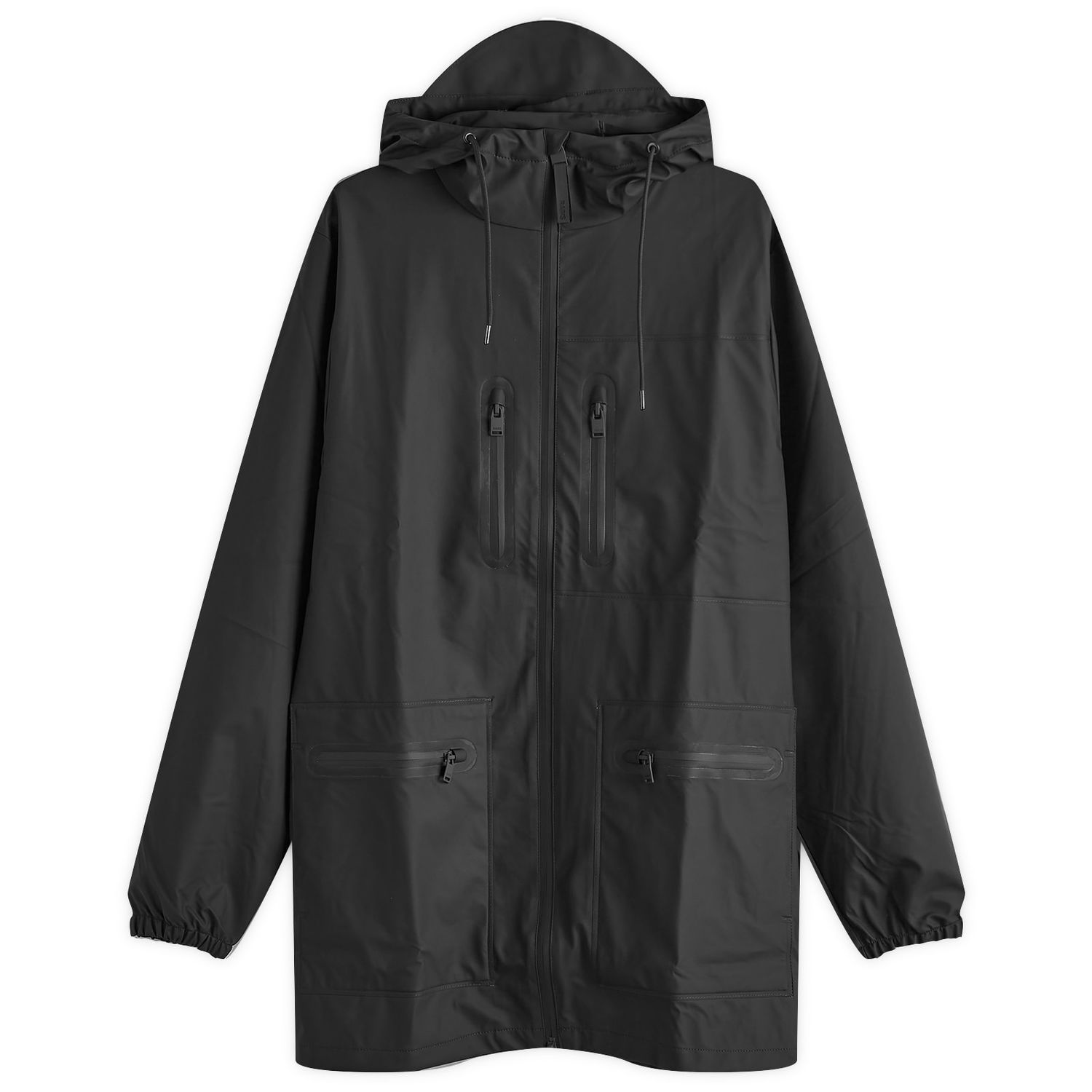 Parka Rains Cargo Long Jacket Čierna | 12060-01, 0