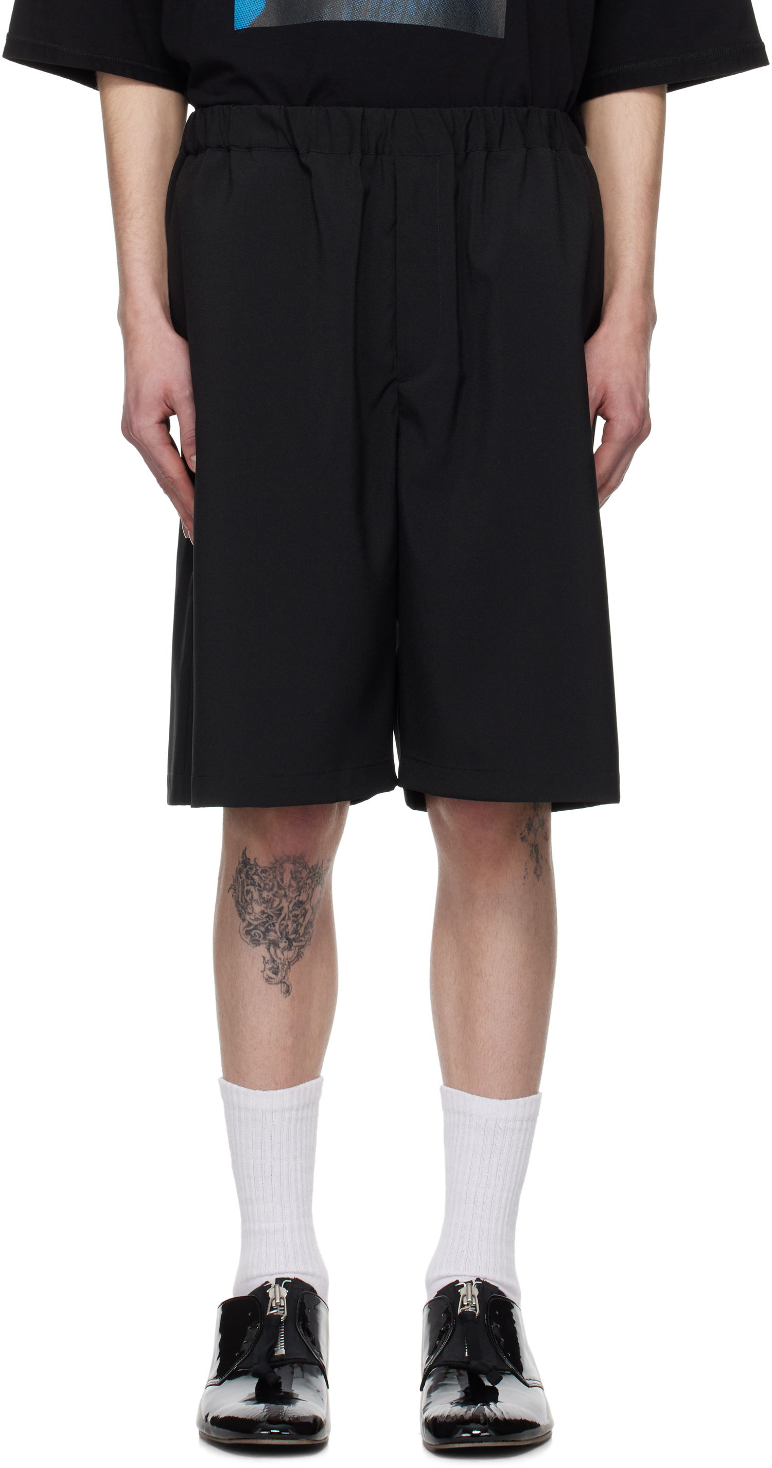 Šortky UNDERCOVER Undercover Elasticated Waist Shorts Čierna | UP1E4507-2, 0