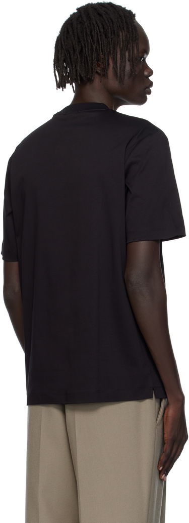 Tričko BOSS Regular Fit Cotton T-Shirt with Double B Monogram Čierna | 50520298, 3
