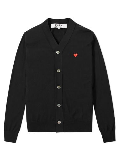 Sveter Comme des Garçons Play Small Red Heart Cardigan Čierna | P1N054-1