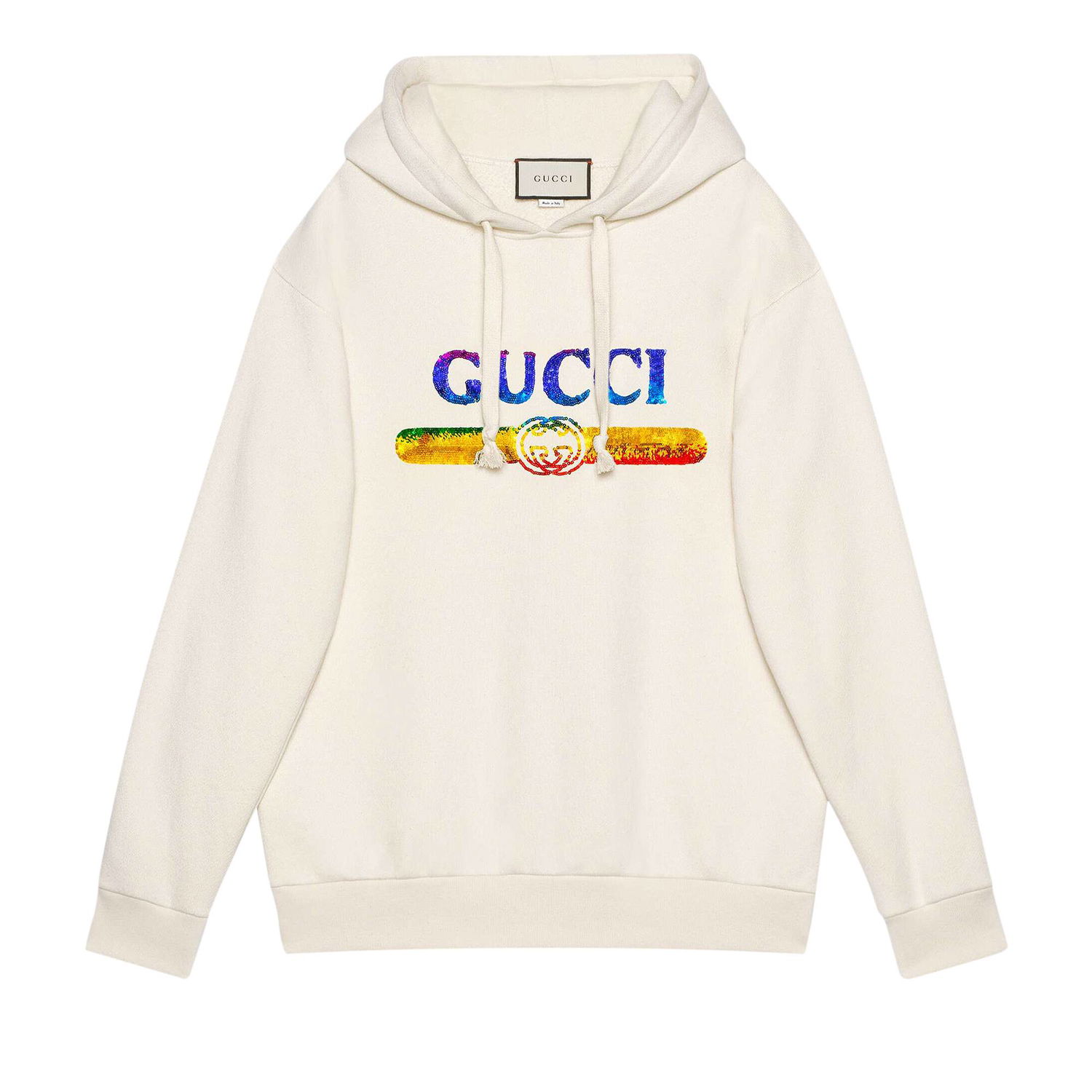 Mikina Gucci Sweatshirt With Sequin Logo ' Biela | 469251 XJASC 9480, 1