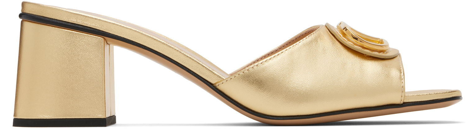 Tenisky a topánky Valentino Valentino Garavani VLogo Signature Heeled Slide Sandals Metalická | 7W2S0MH7KDR, 0