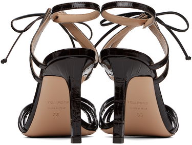 Doplnky Tom Ford TOM FORD Angelica Crocodile Leather Heeled Sandals Hnedá | W3532-LGO052N, 1