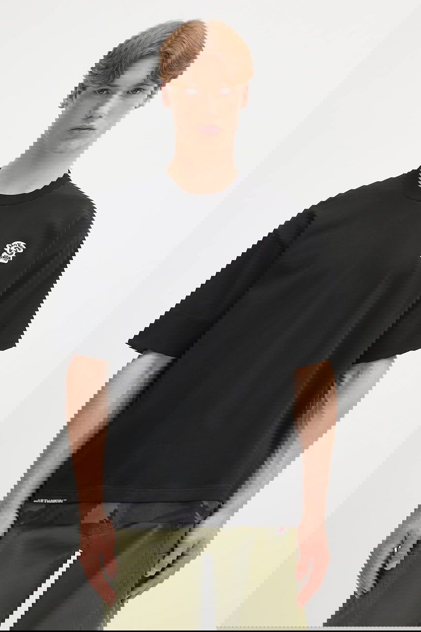 Tričko AAPE by A Bathing Ape Cotton Oversized T-shirt with Patch Fancy Main Čierna | AAPTEM1652XXO, 0