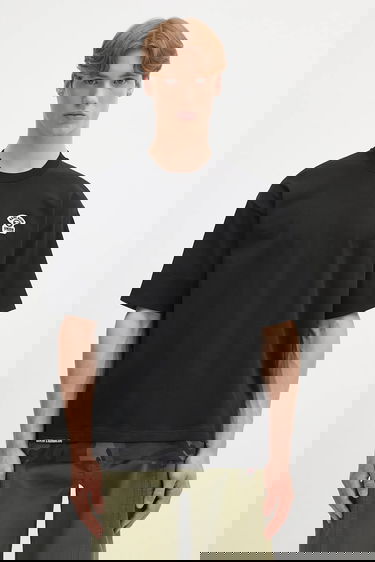 Tričko AAPE by A Bathing Ape Cotton Oversized T-shirt with Patch Fancy Main Čierna | AAPTEM1652XXO, 0