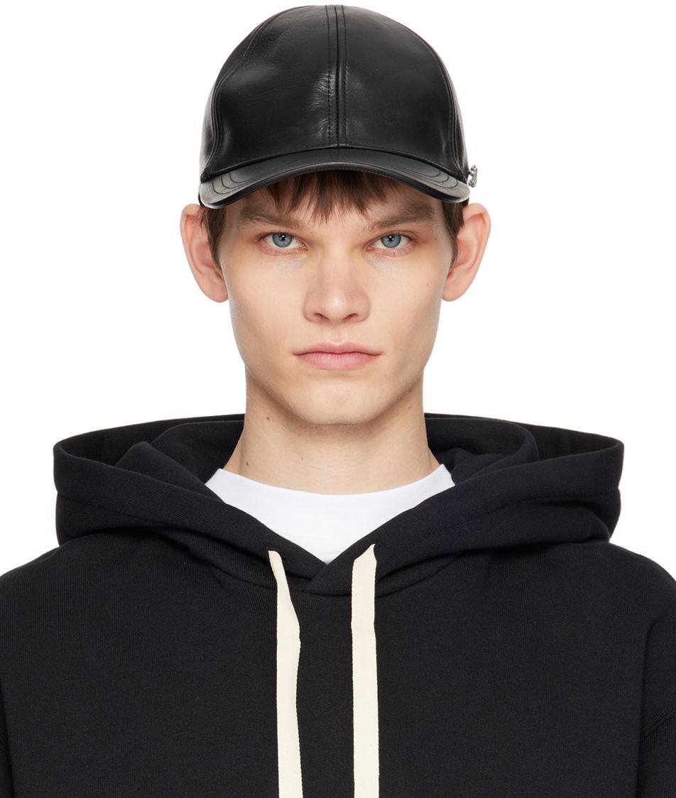Šiltovka Jil Sander Calfskin Cap Čierna | J22TC0113 J07145, 0