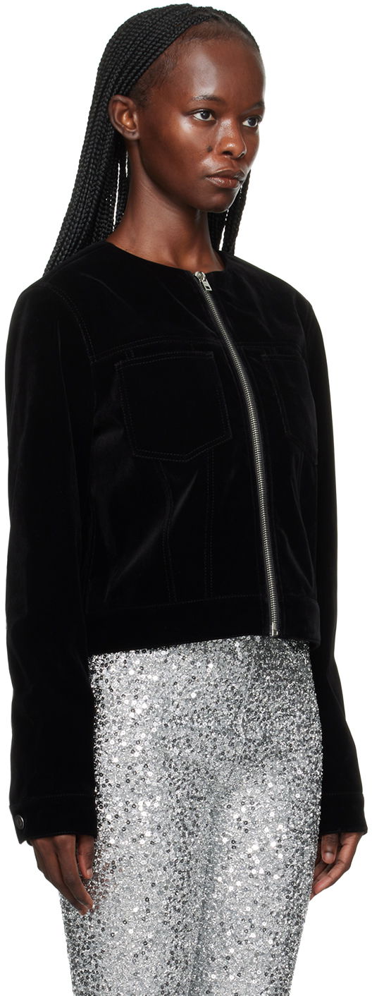 Bunda We11done Velvet Zip-Up Jacket Čierna | WD-JK3-23-018-W-BK, 1
