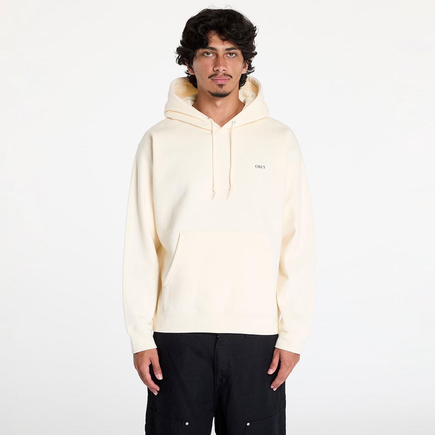Mikina OBEY Sweatshirt Geometric Power Canvas Hoodie Unbleached L Béžová | 112843938-UBL, 0