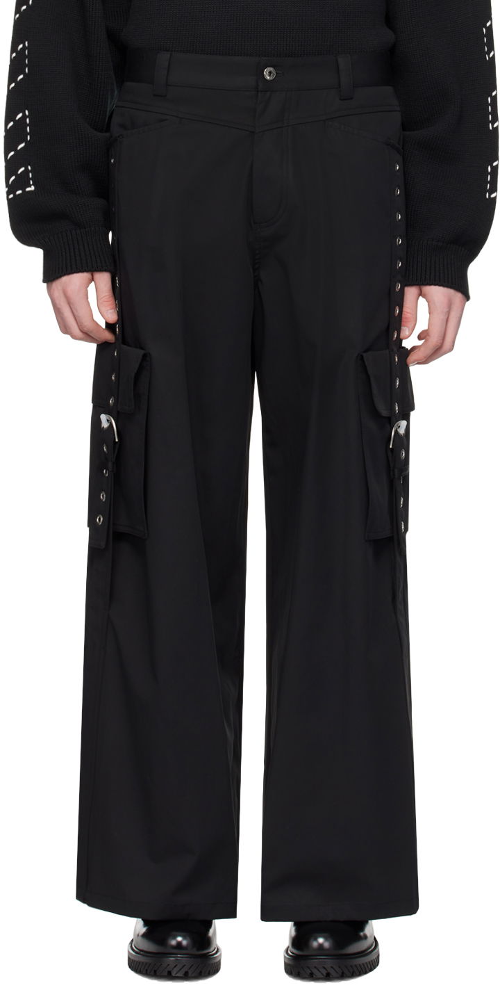 Cargo nohavice Off-White Black Buckles Cargo Pants Čierna | OMCF040S24FAB0011000, 0