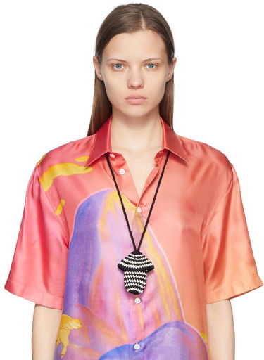 Náhrdelník Stella McCartney Stella McCartney Crochet Mushroom Necklace Čierna | 7V0029WP0037, 2