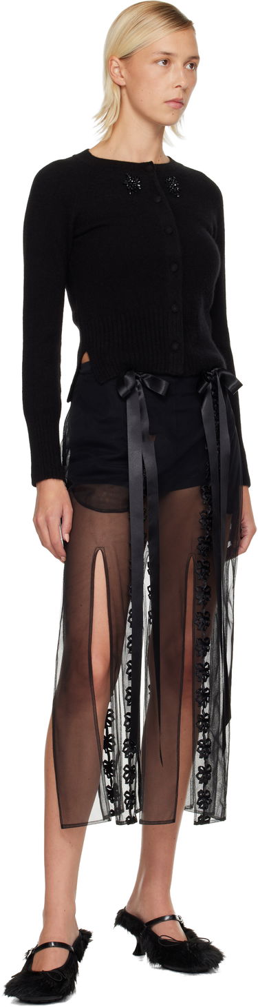 Sveter Simone Rocha Simone Rocha Embellished Cashmere Cardigan Čierna | COMK3B 0667, 3