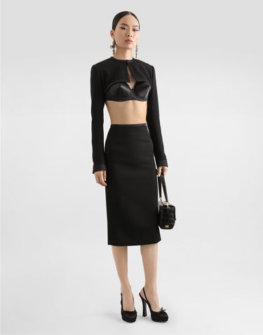 Bunda Dolce & Gabbana Dolce & Gabbana Wool Crepe Shrug Čierna | F27FITFUBD2N0000, 1