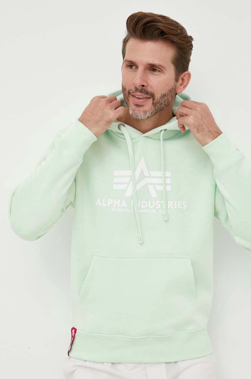 Mikina Alpha Industries Hoodie Zelené | 178312.43, 0