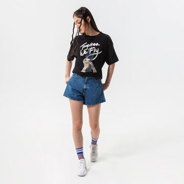 Šortky Levi's High Waisted Mom Short Navy | A1965-0001, 2