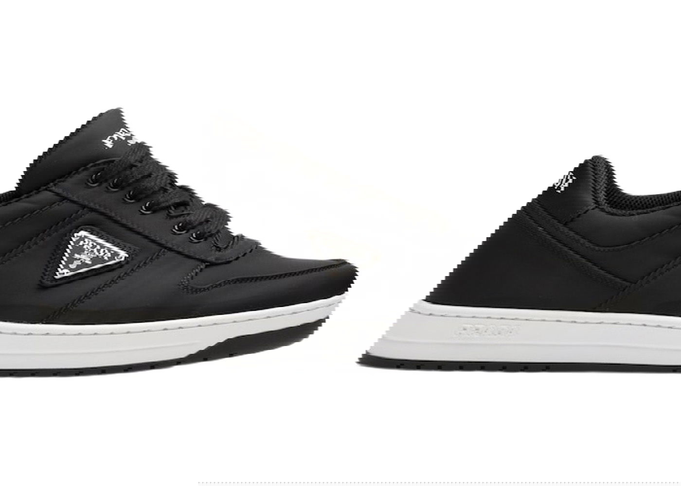 Tenisky a topánky Prada Re-Nylon Gabardine Low Top Sneakers Black Black White Čierna | 2EE375_3LFV_F0002, 0