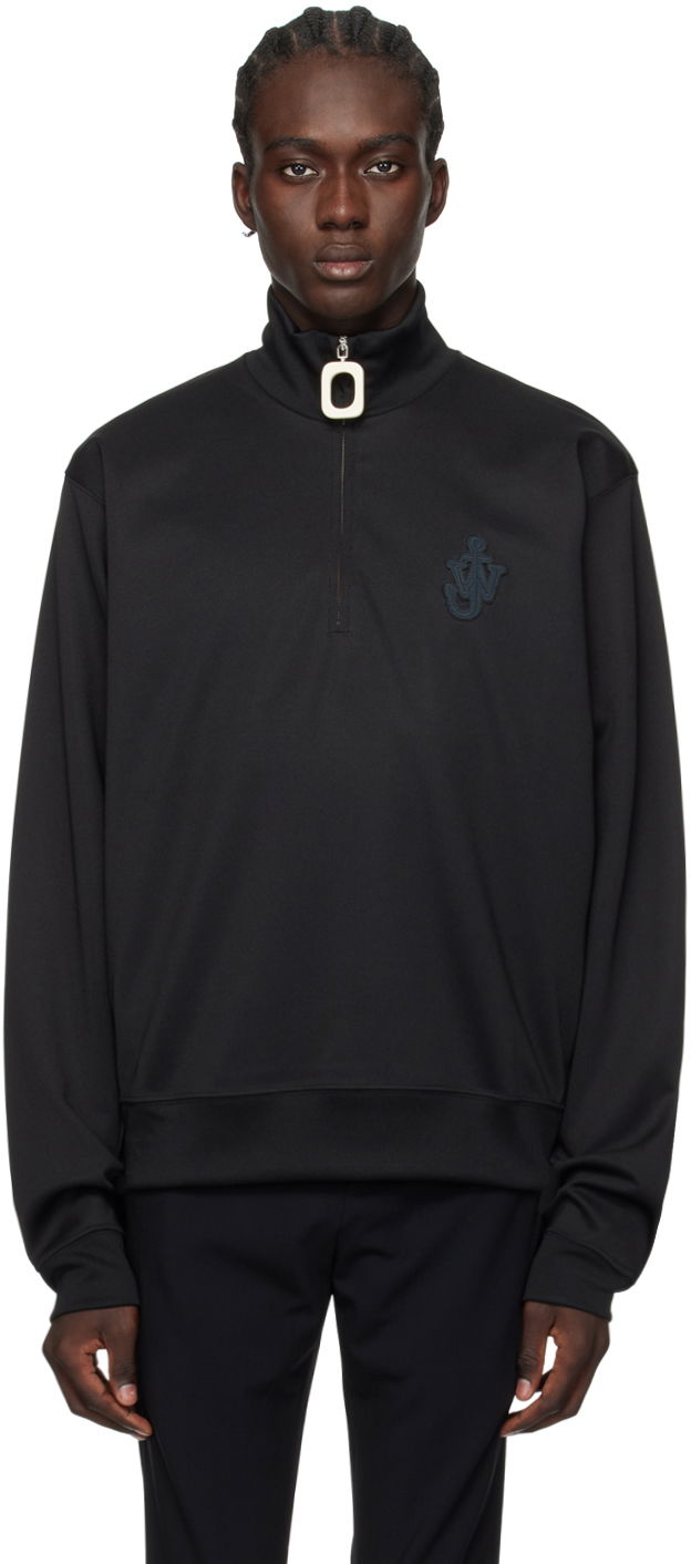 Mikina JW Anderson Half-Zip Sweatshirt Čierna | JO0198-PG0999, 0