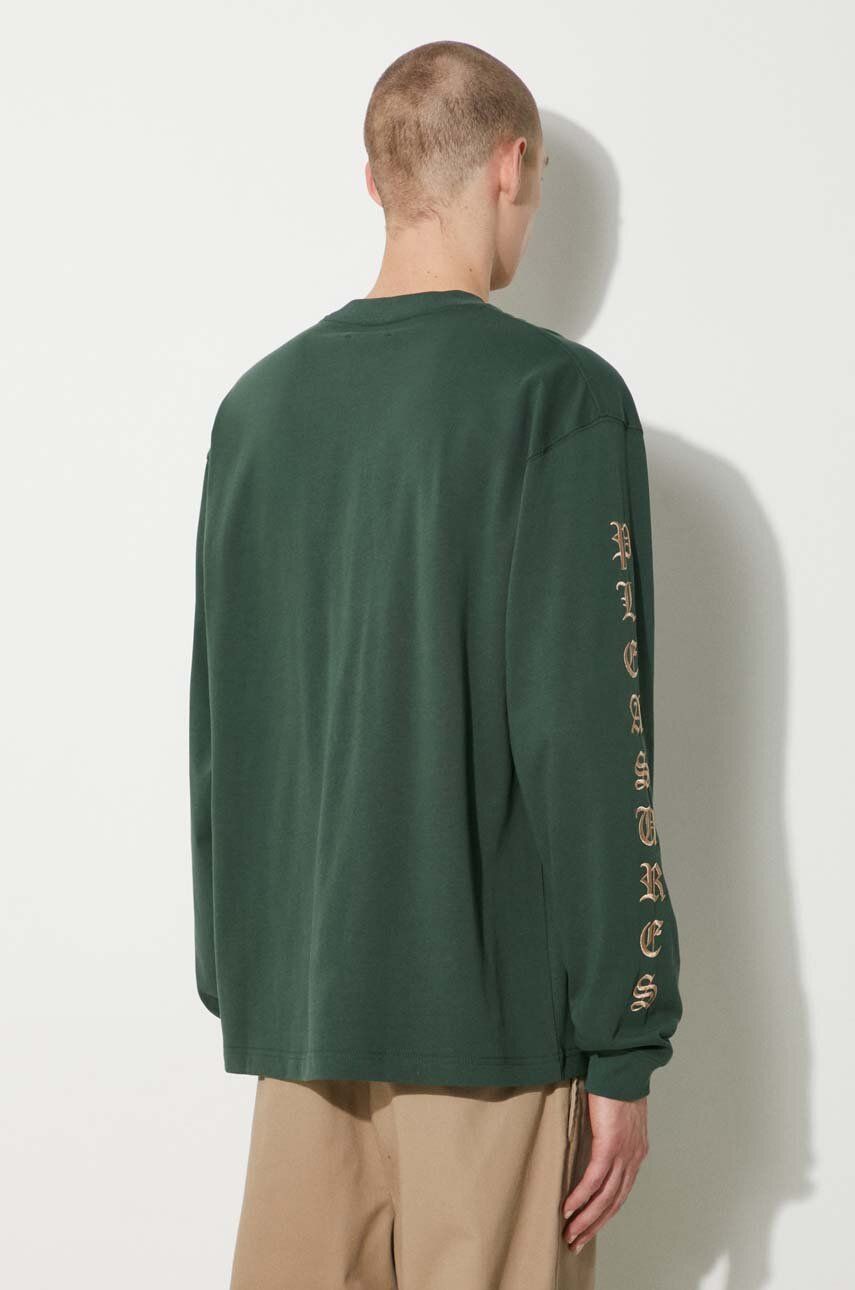 Tričko Pleasures PLEASURES Oe Long Sleeve T-Shirt Zelené | P24SU008.GREEN, 1