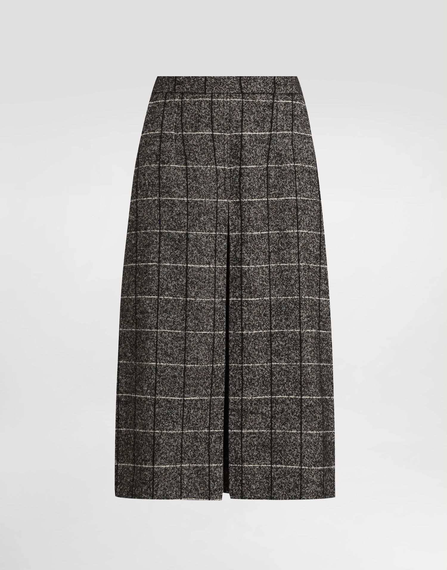 Sukňa Dolce & Gabbana Dolce & Gabbana Wool Blend Check A-Line Skirt Šedá | F4C61TFQZAJS8100, 0