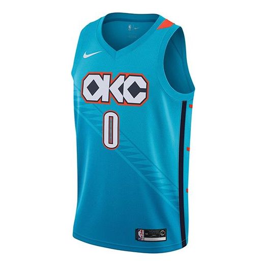 Dres Nike NBA Oklahoma City Thunder Swingman Jersey Modrá | AJ4632-445, 0