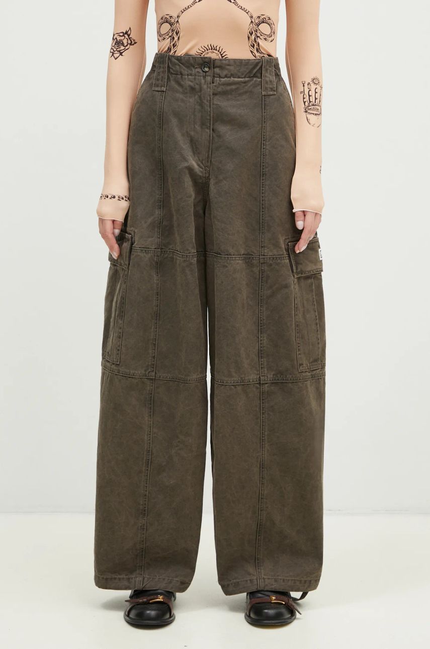Cargo nohavice KENZO Dyed Canvas Cargo Pants Hnedá | FE62PA0909GK.92, 0