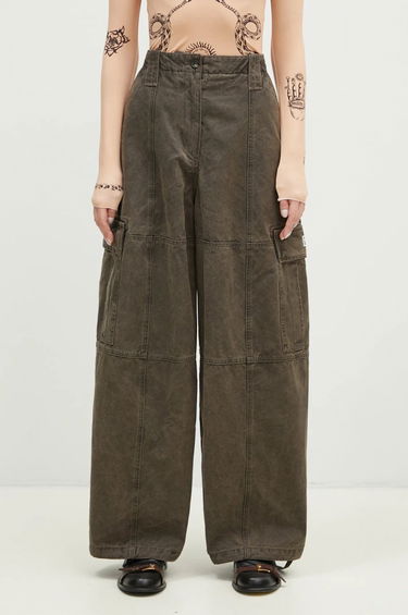 Cargo nohavice KENZO Dyed Canvas Cargo Pants Hnedá | FE62PA0909GK.92, 0