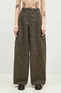 Dyed Canvas Cargo Pants