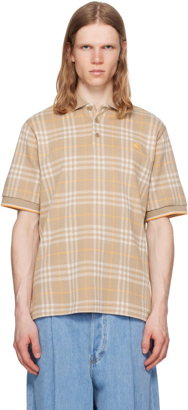 Polo tričko Burberry Burberry Check Cotton Polo Béžová | 8110102, 0