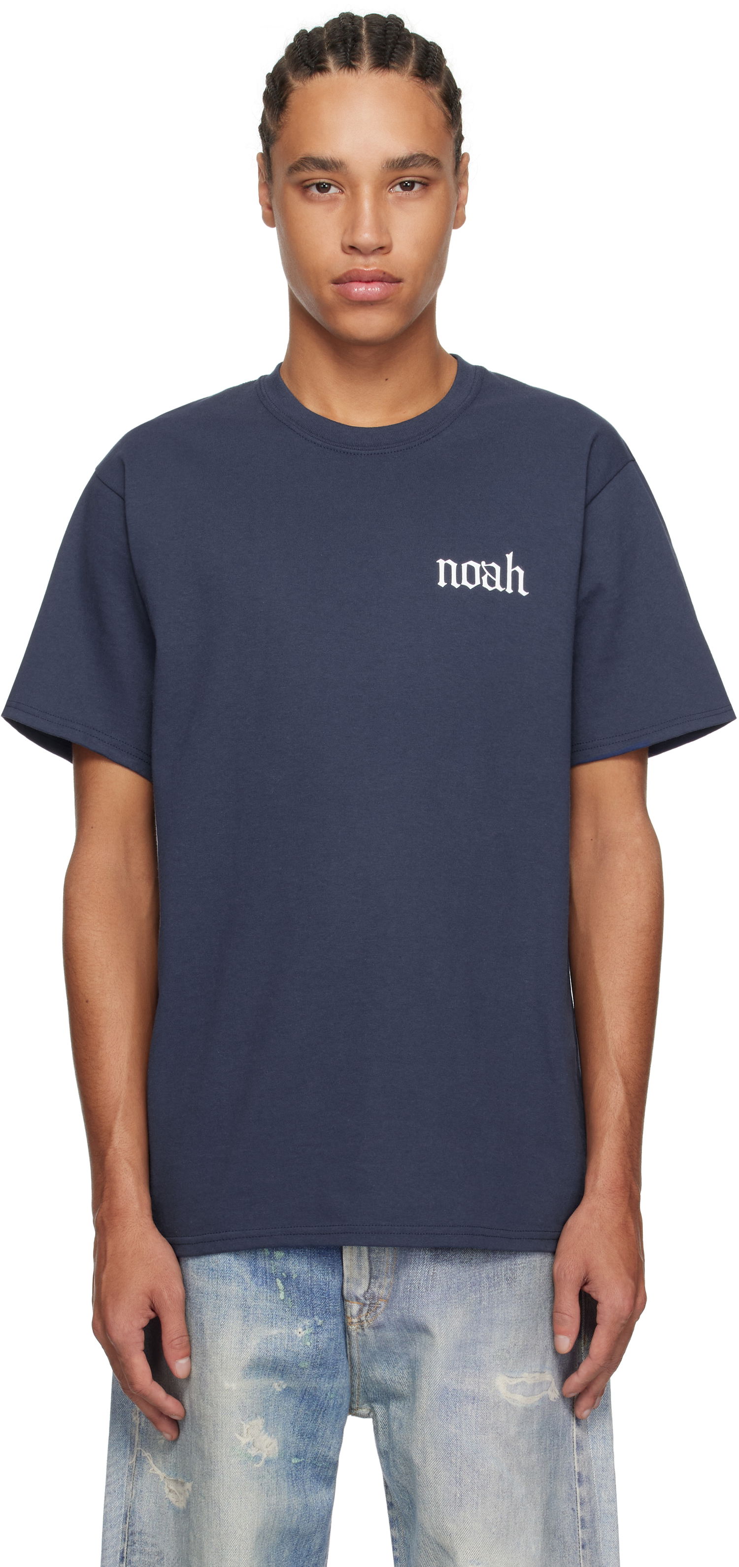 Tričko Noah Noah Gothic 'N' T-Shirt Navy | T260SS25NVY, 0