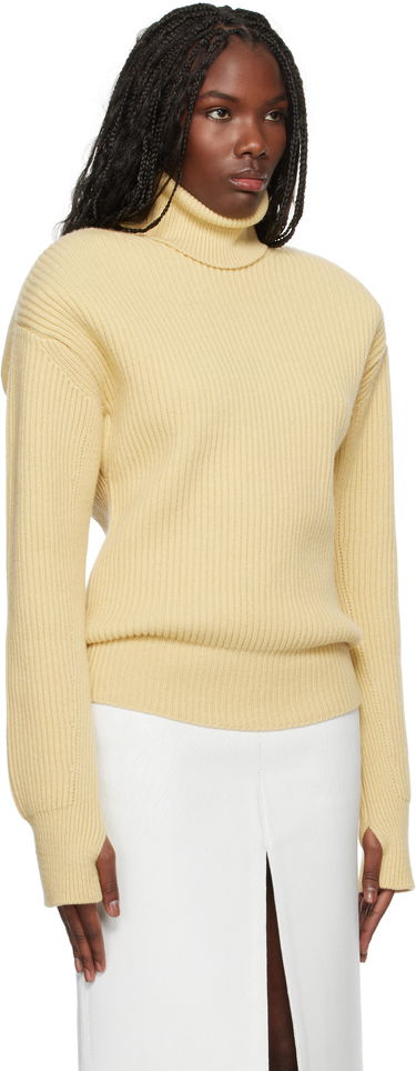 Sveter Stella McCartney Long-Sleeve Turtleneck Sweater Žltá | 6K08703S2528, 1