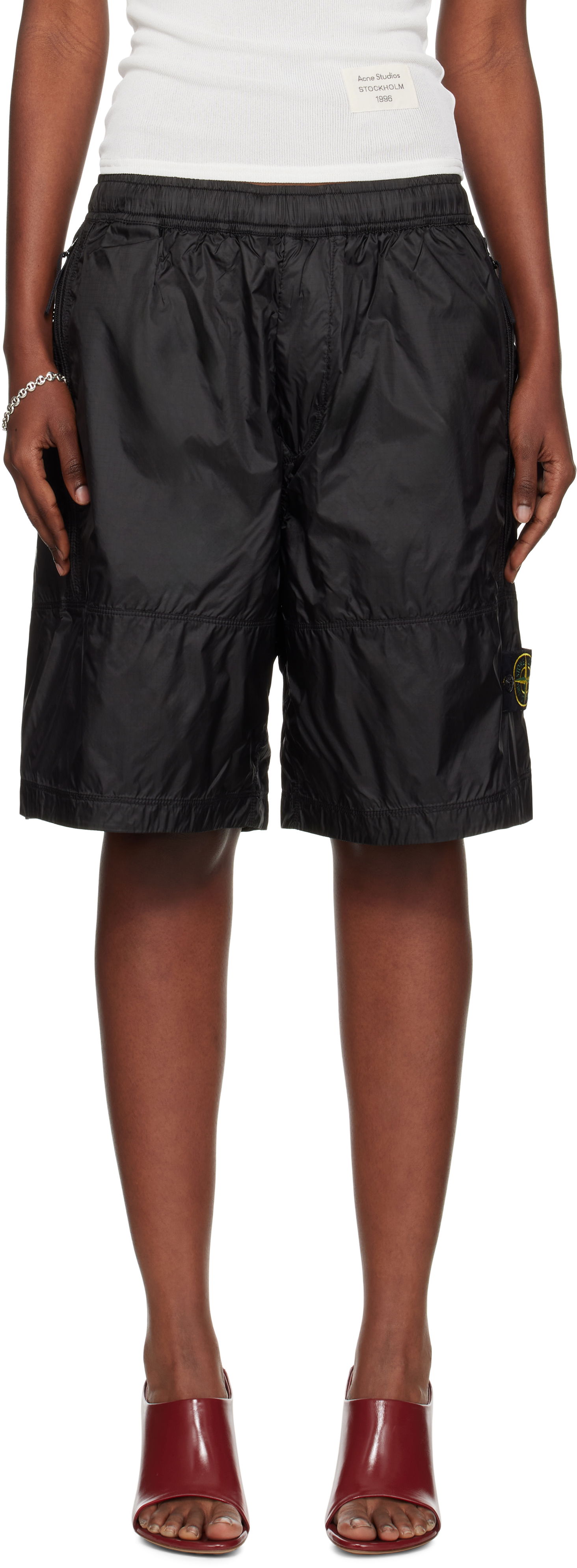 Šortky Stone Island Ripstop Light HT Nylon Shorts Čierna | K2S15 L100004 S0163, 0